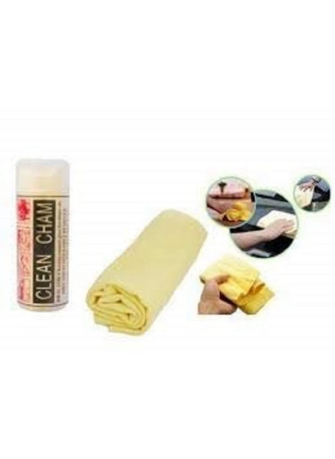 Clean Cham Clean Cham Liquid Absorbing Chamois Cloth for Car Cleaning Microfiber Cloth Big 1 Piece 66 CM x 43 CM, 300 GSM, multicolor  - Image 2