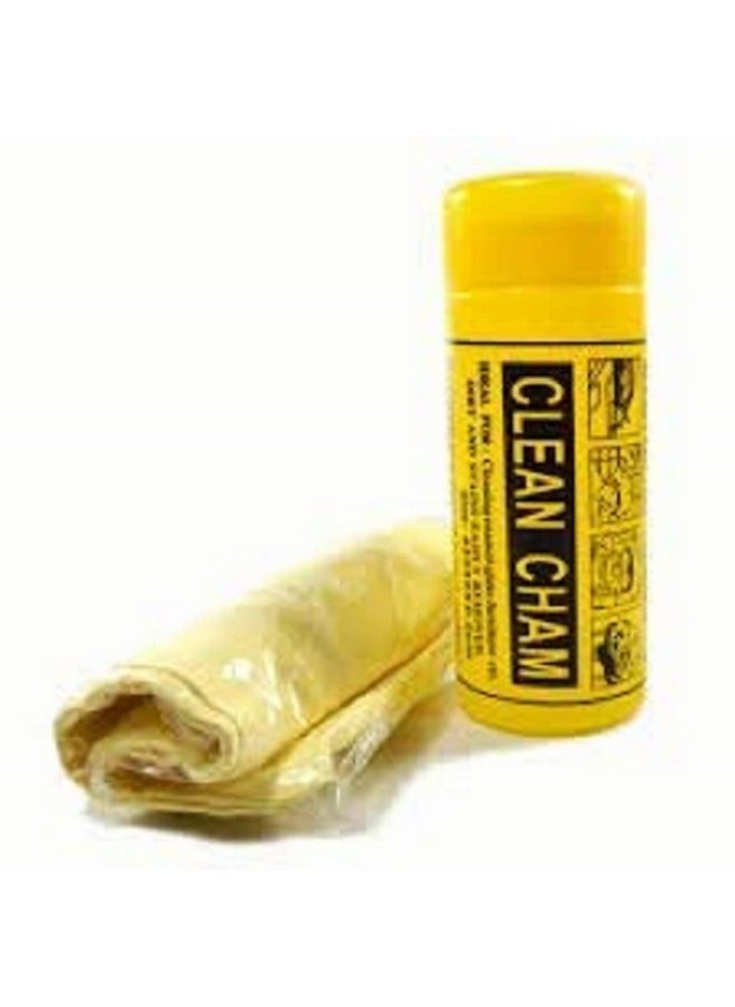 Clean Cham Clean Cham Liquid Absorbing Chamois Cloth for Car Cleaning Microfiber Cloth Big 1 Piece 66 CM x 43 CM, 300 GSM, multicolor  - Image 3