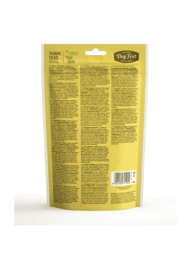Dog Fest Training Treats Turkey & Flax Seeds 90g[Weight - 90g] - Image 2