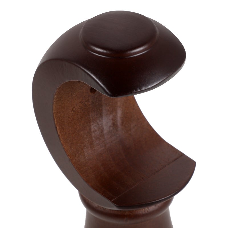 2Pcs Wooden Curtain Rod Support Brackets Coffee Color Easy Installation for Home Drapery - Image 3