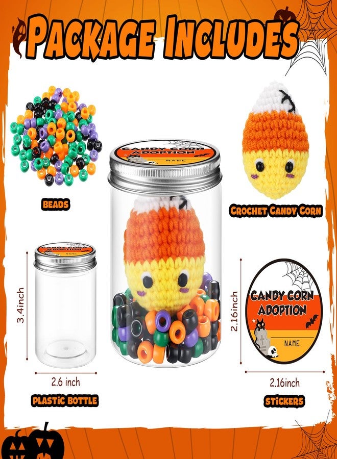 Poen Candy Corn Desk Toy Operation Christmas Gift Crochet Candy Corn DIY Toy Plush Handmade Doll Spooky Creepy Horror Gift Halloween Boo Basket for Office Party Decor - Image 3