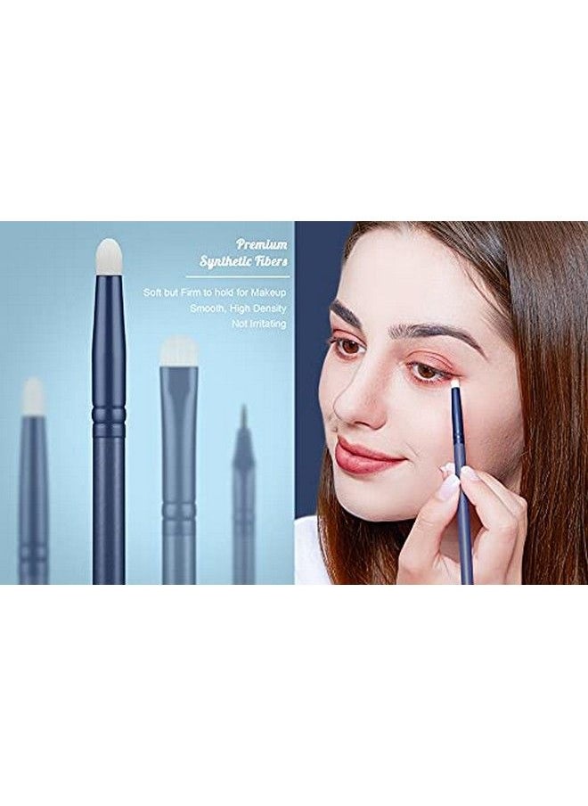 EIGSHOW - Makeup Eye Brush Set Eyeshadow Eyeliner Blending Crease Kit 11 Essential Makeup Brushes Pencil Shader Tapered Definer Professional Eyebrow Lip Make Up Tools (11Pcs Set Tourmaline Blue) - Image 1