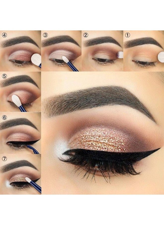 EIGSHOW - Makeup Eye Brush Set Eyeshadow Eyeliner Blending Crease Kit 11 Essential Makeup Brushes Pencil Shader Tapered Definer Professional Eyebrow Lip Make Up Tools (11Pcs Set Tourmaline Blue) - Image 1