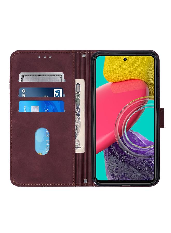 إيروريكس جراب لهاتف Samsung Galaxy M53 5G Crossbody جلدي منقوش ثلاثي الأبعاد - Image 5