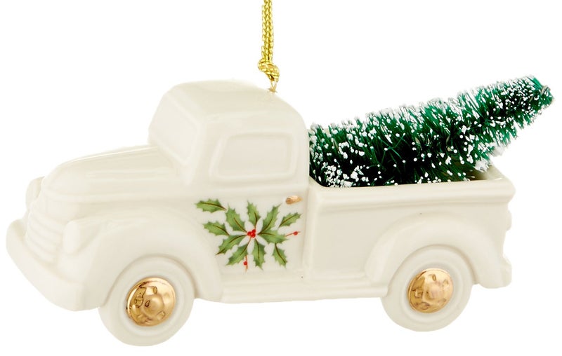LENOX Lenox Holiday Truck with Tree Ornament 