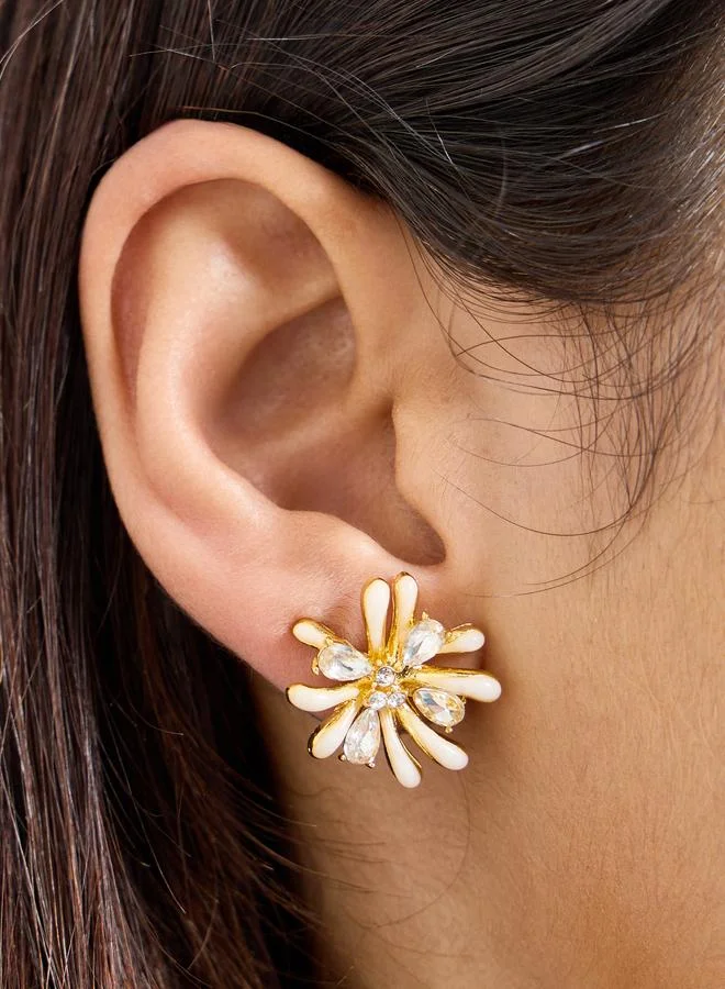ستايلي Applique Floral Earrings