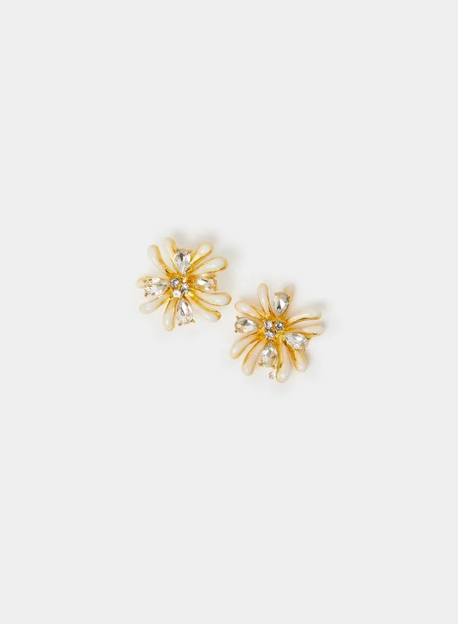 ستايلي Applique Floral Earrings