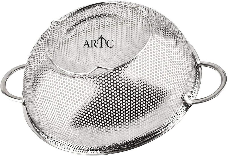 ARTC Vegetable Strainer Sifter Colander Sieve Stainless Steel Kitchen Sink Fine Mesh & Strong Handle Food Basket 6 Pcs set - Image 2