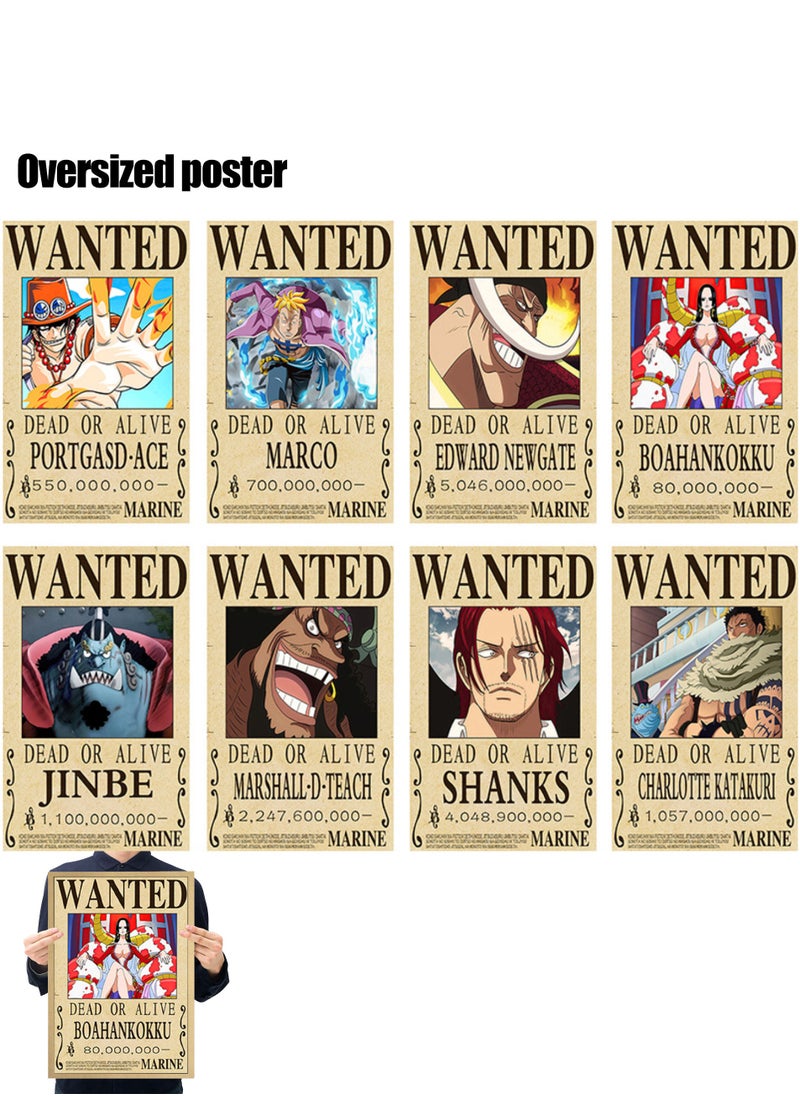 Generic "One Piece Bounty Order - 8 Legendary Posters to Unleash Your Inner One Piece" 42cm*29cm oversized poster, suitable for office, bedroom, living room  - Image 1