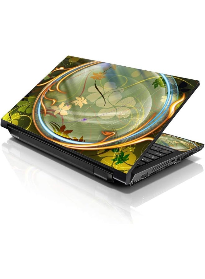 LSS Laptop 17-17.3" Skin Cover with Colorful Flower Tunnel Pattern - Image 1