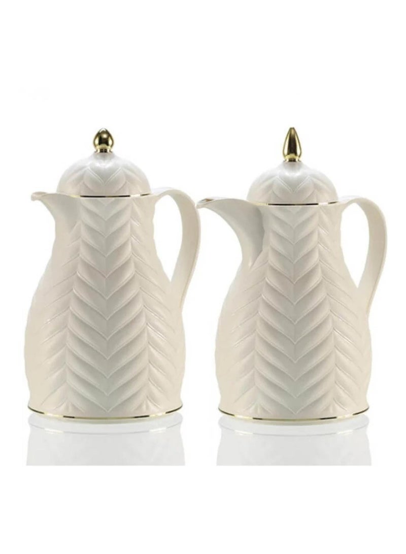 Rose A two-piece thermos set for tea and coffee, 1 liter size - Image 1