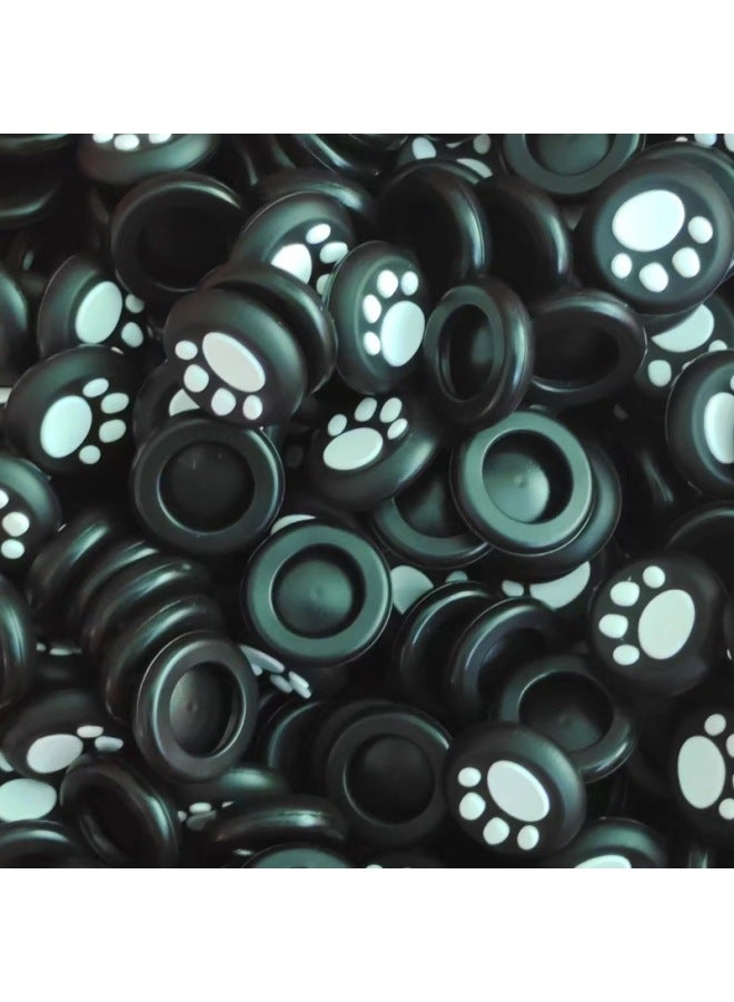 عام قبعات عصا التحكم من السيليكون على شكل مخلب القط لجهاز PS4 PS3 Xbox One 360 ​​NS Pro، أغطية مفاتيح بمقبض عالمي ملحقات الألعاب - لون المنتج: أسود على أبيض - Image 1