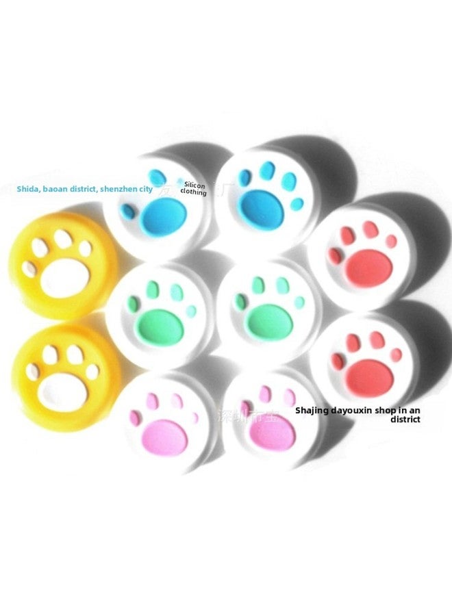 عام قبعات عصا التحكم من السيليكون على شكل مخلب القط لجهاز PS4 PS3 Xbox One 360 ​​NS Pro، أغطية مفاتيح بمقبض عالمي ملحقات الألعاب - لون المنتج: أسود على أبيض - Image 4