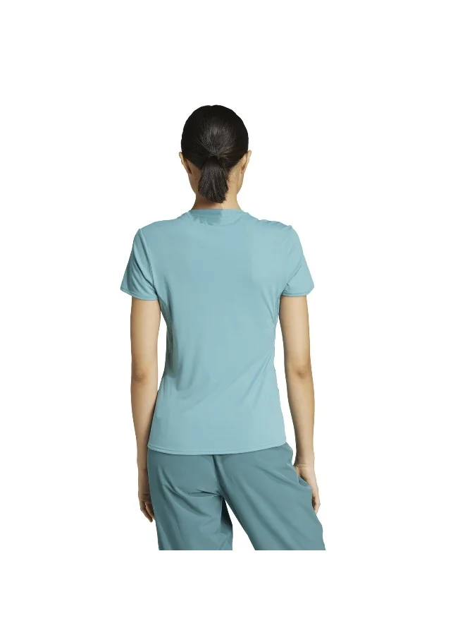 Adidas Adidas Adizero E Tee W Turquoise Running T-Shirts For Women
