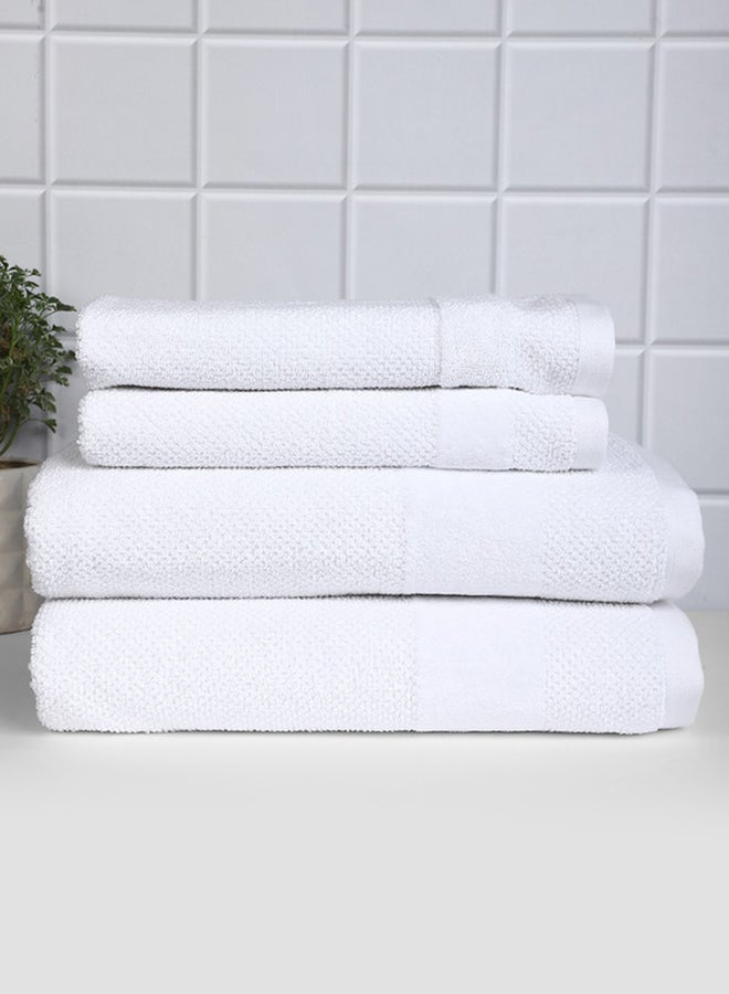 Raymond Home Towel Gift Sets 600 GSM 2 Bath & 2 Hand Towels Super Soft  Pure Cotton (75 x 150 cm(2) + 40 x 60 cm (2)) Towel - Image 1
