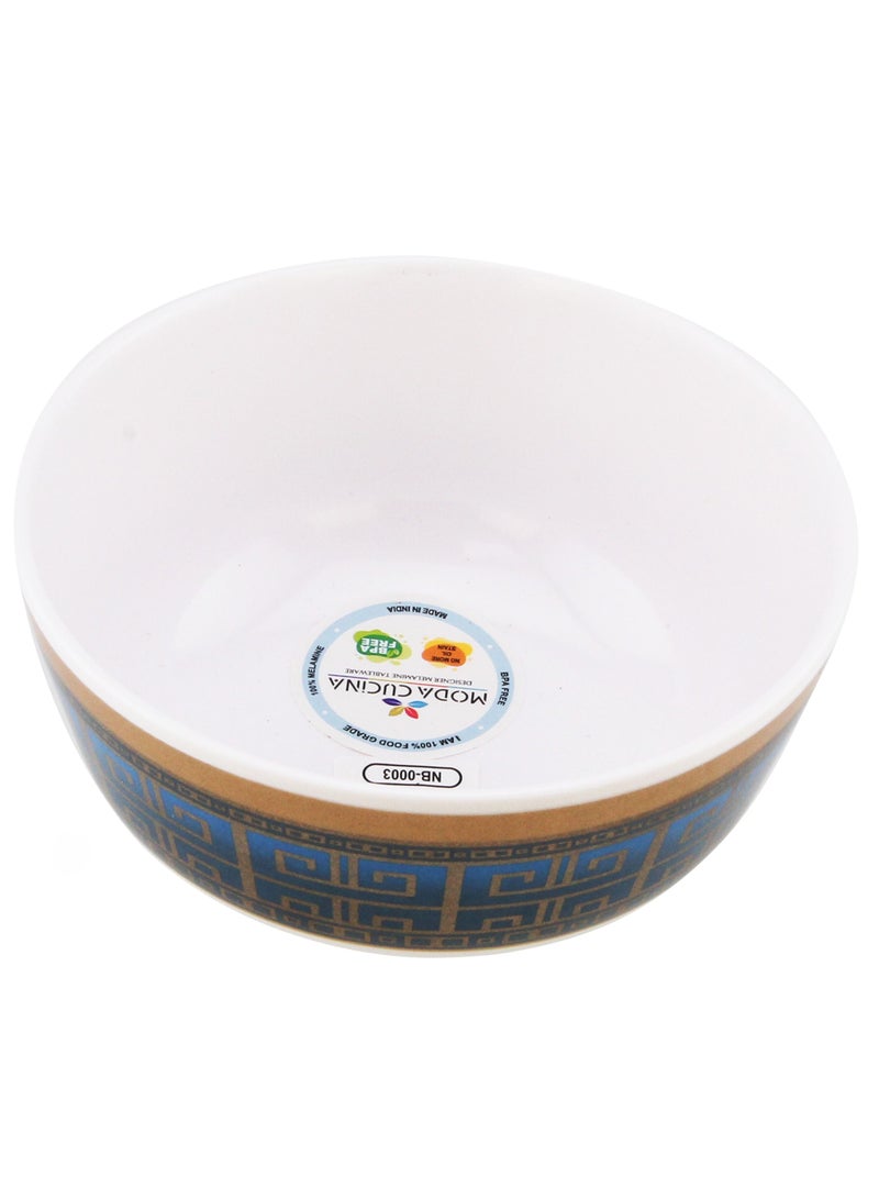 MODA CUCINA وعاء شوربة دائري من الميلامين باللون الأزرق الرائع 11.5 سم معتمد من إسمه - Image 2