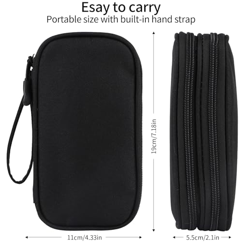 JIAKAI Travel Cable Organizer - Electronics Accessories Bag-Black - Image 4