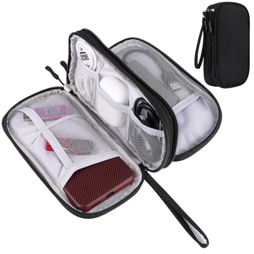 JIAKAI Travel Cable Organizer - Electronics Accessories Bag-Black - Image 1