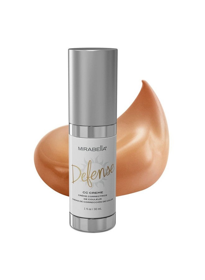 Mirabella Defense CC Creme Full Coverage Foundation with SPF 20, CC Cream Foundation with Sunscreen & Hyaluronic Acid, Oil Control with Salicylic Acid - Medium - Image 1