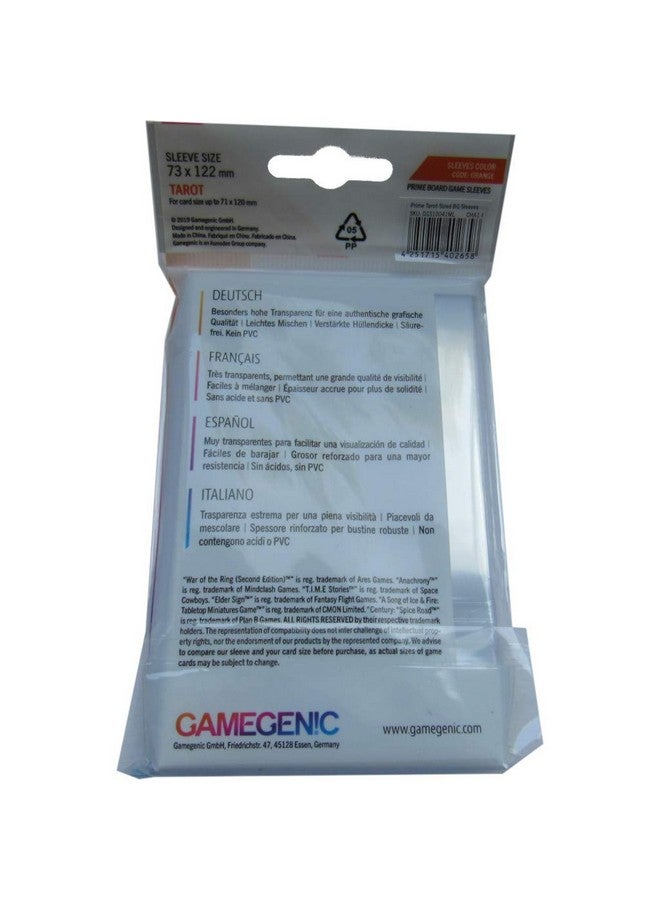 Gamegenic أكمام بطاقات Gamegenic - حجم تاروت 50CT - أكمام بطاقات ناعمة وقوية - حجم البطاقة يصل إلى 73 مم × 120 مم - متوافقة مع حرب الخواتم (الطبعة الثانية)، أنكروني، إلدير ساين، T.I.M.E ستوريز - Image 2