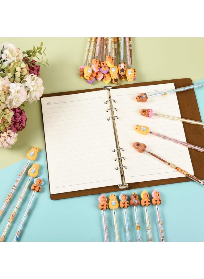 Ulema 48 Pieces Cute Stackable Pencils stacking Cartoon Theme Pencil Translucent Multi Point Push Fun Pencils. (Capybara) - Image 5
