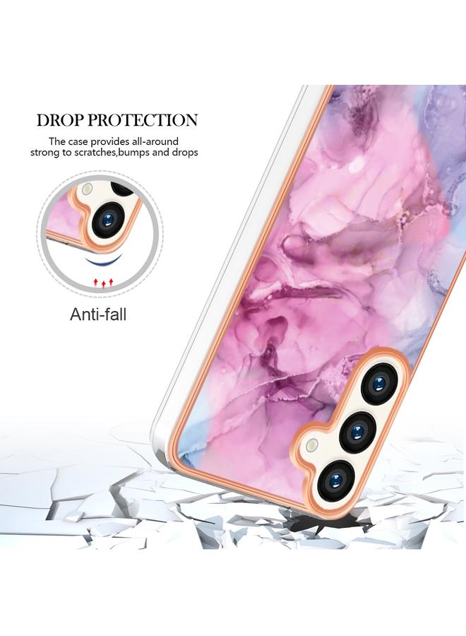 S-TOP Case For Samsung Galaxy S24 5G Electroplating Marble Dual-side IMD Phone Case - Image 5