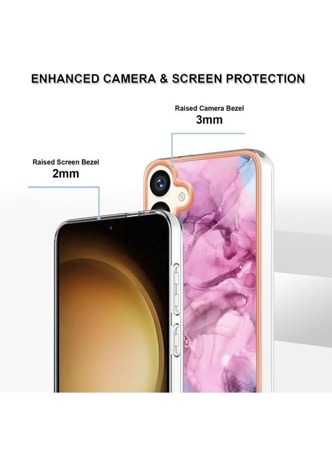 S-TOP Case For Samsung Galaxy S24 5G Electroplating Marble Dual-side IMD Phone Case - Image 4