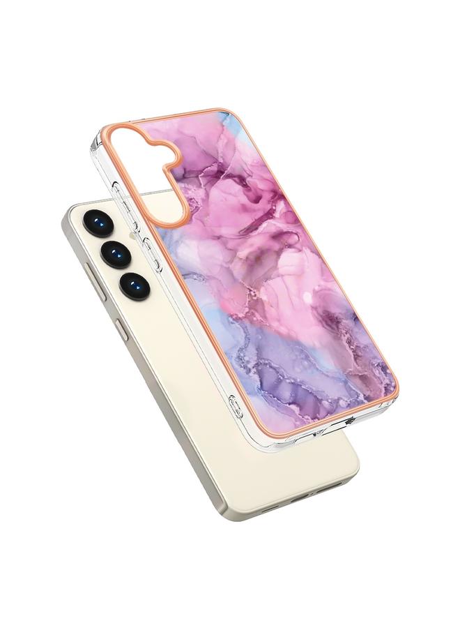 S-TOP Case For Samsung Galaxy S24 5G Electroplating Marble Dual-side IMD Phone Case - Image 3