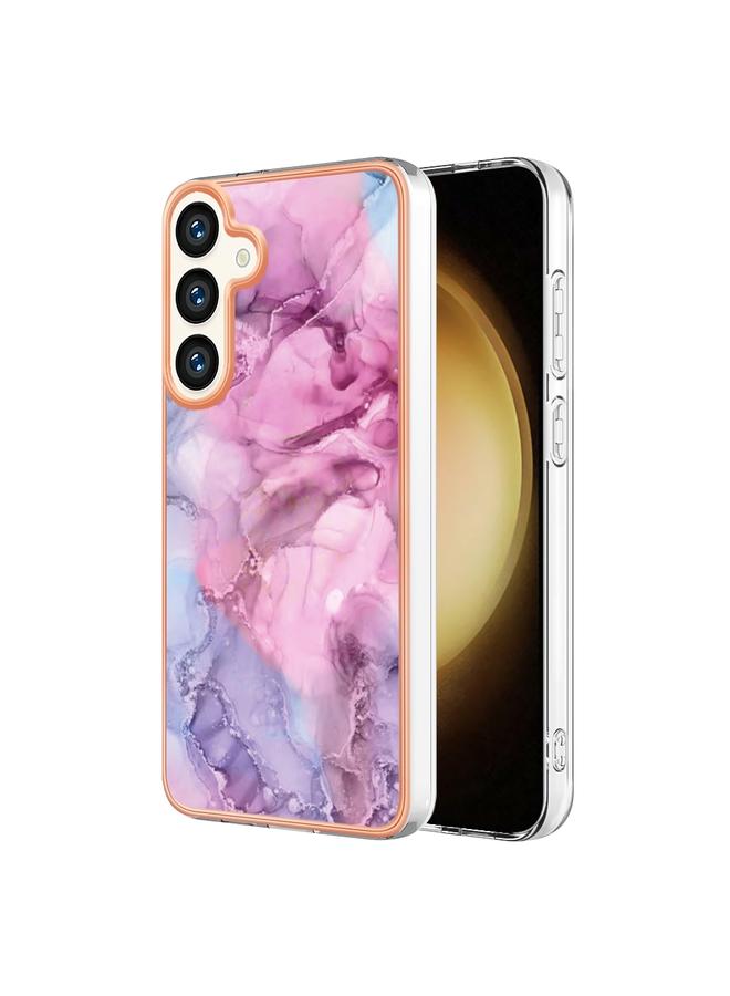 S-TOP Case For Samsung Galaxy S24 5G Electroplating Marble Dual-side IMD Phone Case - Image 1