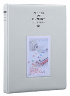 Excefore 128 Pockets Mini Photo Album - Fits for Fujifilm Instax 11 9 8 90 25, Polaroid Snap PIC-300, Kodak 3-Inch Film(Smokey White)  - Image 1