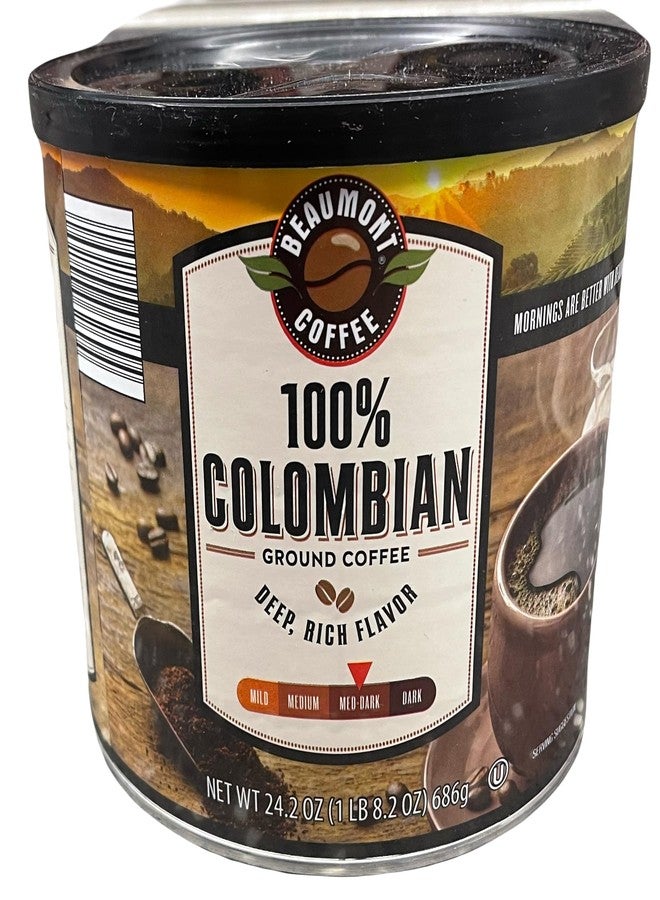 100% Colombian Ground Coffee, Medium-Dark Roast, Deep Rich Flavor, 24.2 oz - Image 2