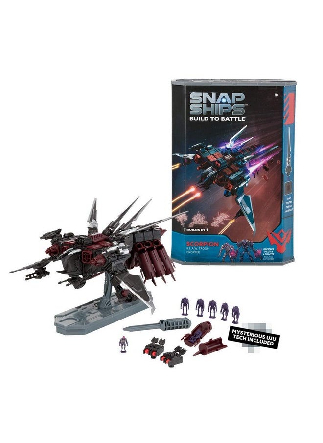 SNAP SHIPS Snap Ships - Scorpion K.L.A.W. Troop Dropper - Construction Toy for Custom Building and Battle Play - Ages 8+  - Image 2