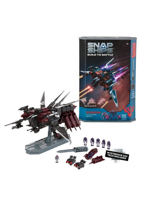 Snap Ships - Scorpion K.L.A.W. Troop Dropper - Construction Toy for Custom Building and Battle Play - Ages 8+
