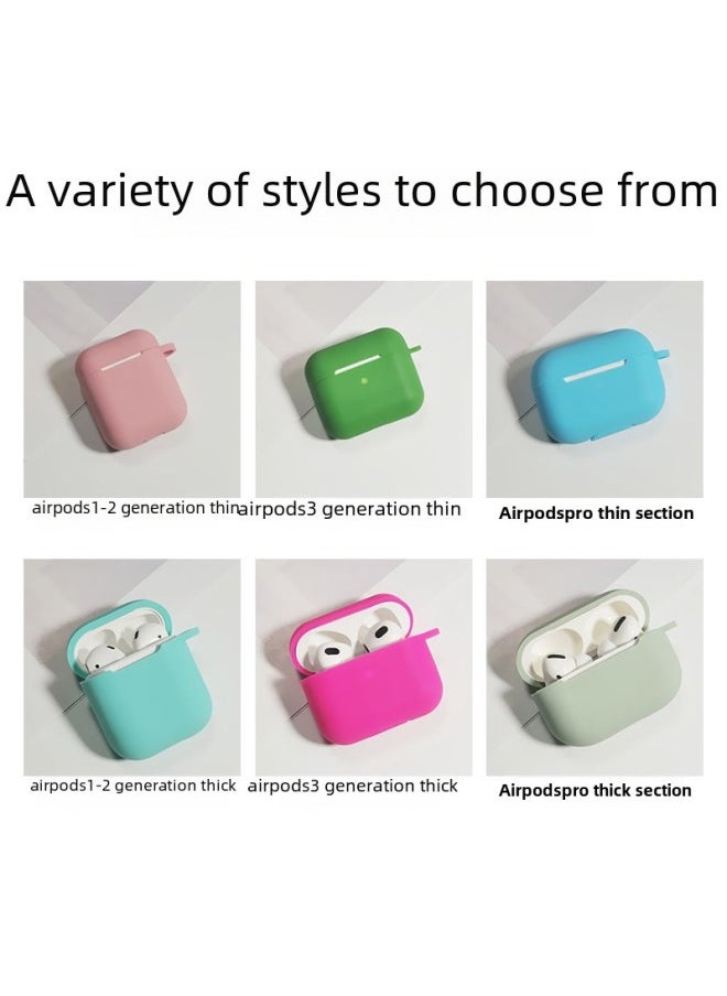 Generic - Protective Silicone Soft Case For Airpods Pro 2345 Bluetooth Earphones Anti-fall Shockproof Cover Digital Computer Accessories-Color:Army Green-Applicable Model:Airpods 3 Commonly Used pearlescent B - Image 1