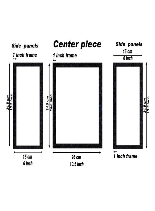 pnf Poster And Frames Hand Painted Landscape Scenery With Acrylic Sheet | Living, Bedroom | Home Decoration | Best Gifting Option | Set Of 3 (14x22inch) 27095 - Image 3