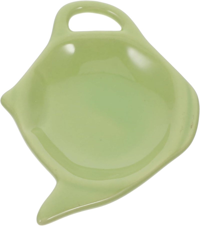 Ceramic Teapot Tea Bag Holder and Spoon Rest Green Tea Bag Organizer Tray for Kitchen and Washable Porcelain Coaster for Coffee - Image 1