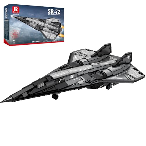 Reobrix SR72 Reconnaissance Fighter Jet Building Set Military Airplane Toys Construction Set 33039 Model Plane Kit Aviation Collection Gifts for Teens 14 Adult and Military Fans - Image 1