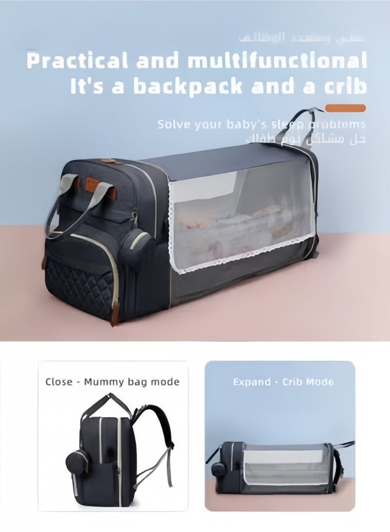 DOOKOO Baby Diaper Bag Backpack, Multifunction Diapers Changing Station for Boys Girls Outdoor and Travel, Infant Shower Gifts, Large Capacity, 900d Oxford, USB Port - Image 5