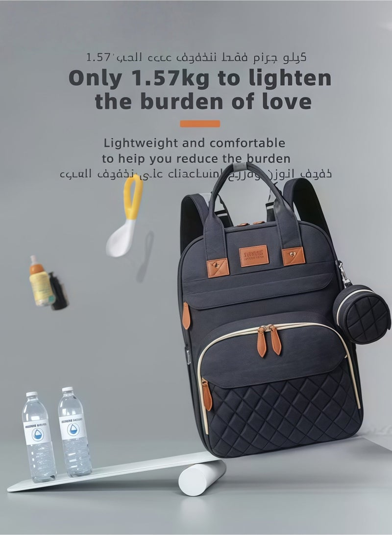 DOOKOO Baby Diaper Bag Backpack, Multifunction Diapers Changing Station for Boys Girls Outdoor and Travel, Infant Shower Gifts, Large Capacity, 900d Oxford, USB Port - Image 4