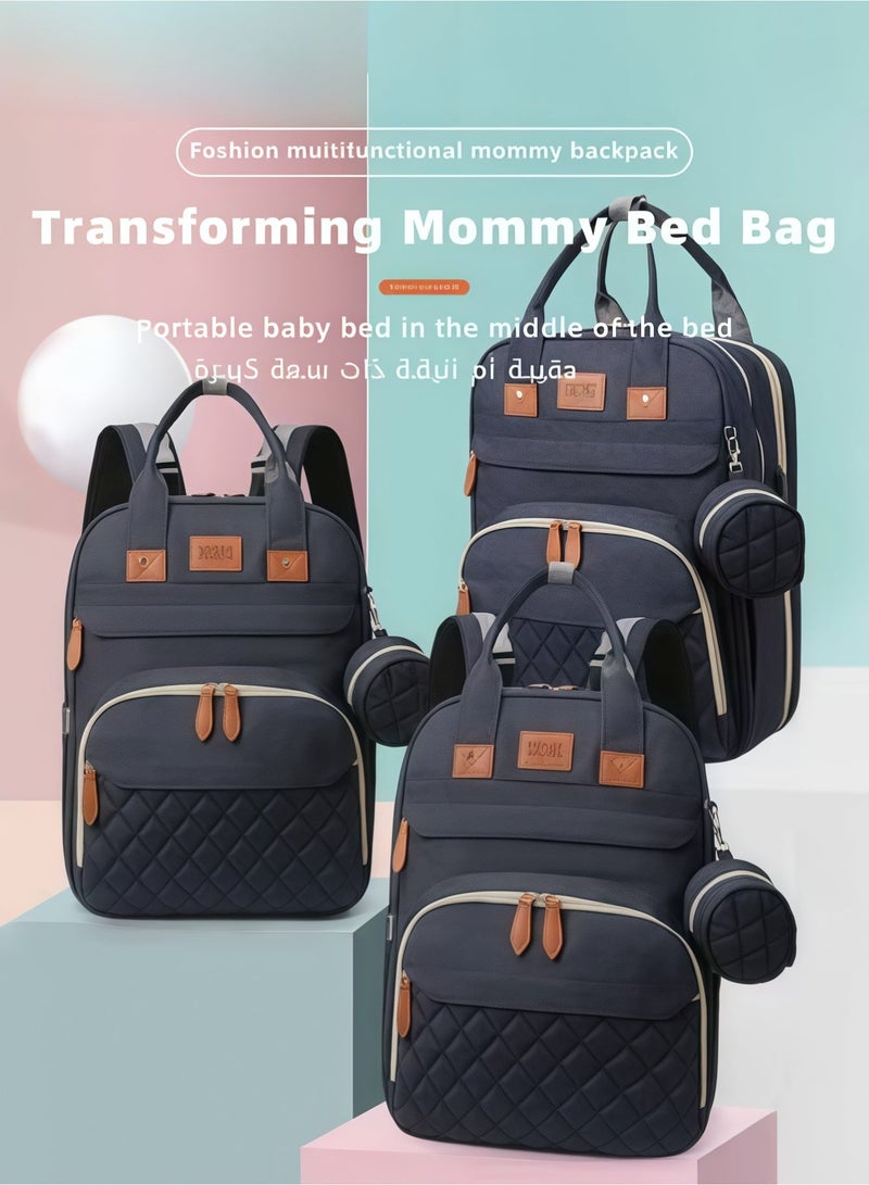 DOOKOO Baby Diaper Bag Backpack, Multifunction Diapers Changing Station for Boys Girls Outdoor and Travel, Infant Shower Gifts, Large Capacity, 900d Oxford, USB Port - Image 3