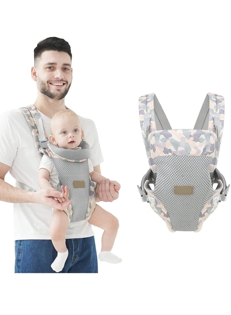 Baby Carrier 4-in-1 Infant Carrier Ergonomic Adjustable Holder Portable Convertible Front and Back Backpack Carry for Infants Toddlers Babies Girl and Boy 12-40 Pounds  - Image 1