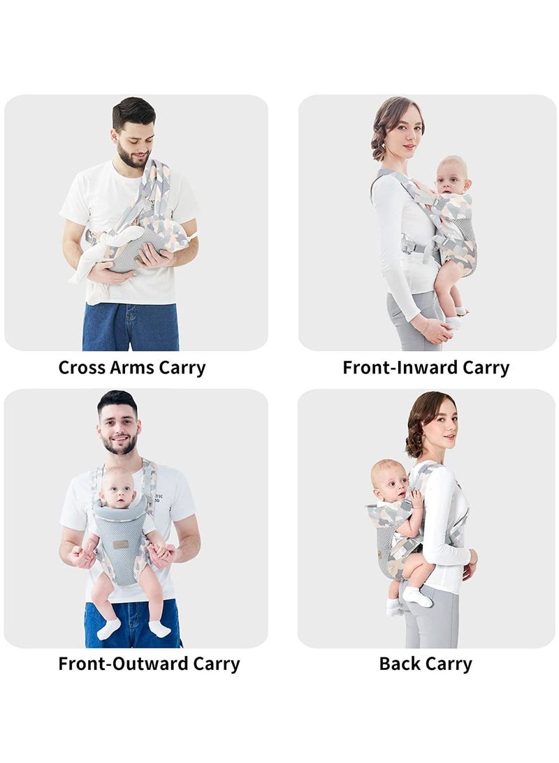 Baby Carrier 4-in-1 Infant Carrier Ergonomic Adjustable Holder Portable Convertible Front and Back Backpack Carry for Infants Toddlers Babies Girl and Boy 12-40 Pounds  - Image 4