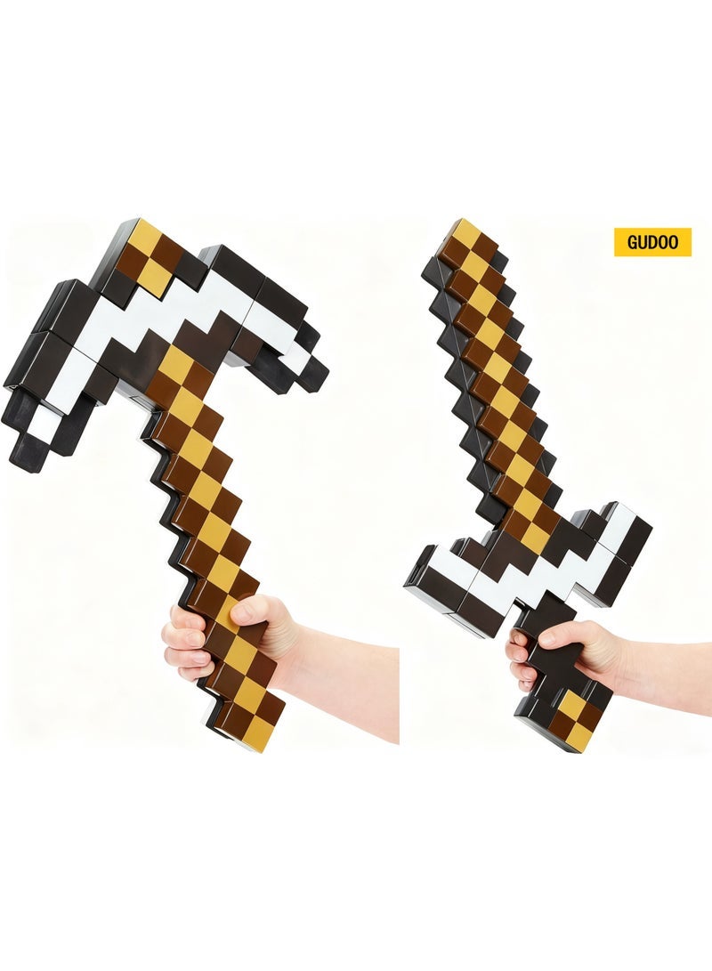 GUDOO Children's Costume Toys Transforming Sword and pickaxe - Image 1