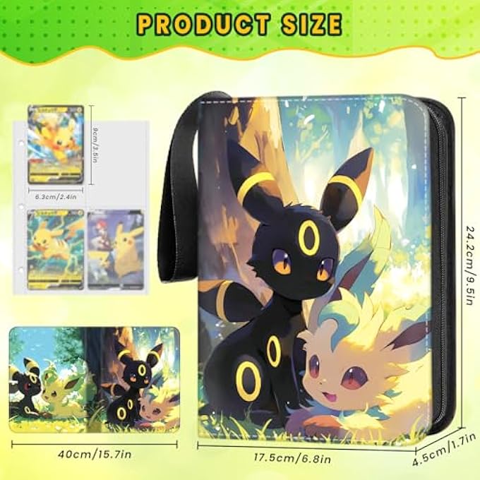 Pokemon TRADING CARD ALBUM, PU CARDS SCRAPBOOK, 50 PAGES 400 CARD CAPACITY, SCRAPBOOK CARDS BOOK FOLDER BOOK BINDER BINDER GIFTS FOR COLLECTORS AND CHILDREN - Image 3