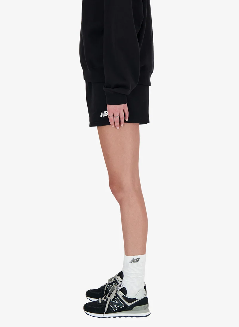 New Balance Black Essentials French Terry Shorts for Women | Best Price UAE