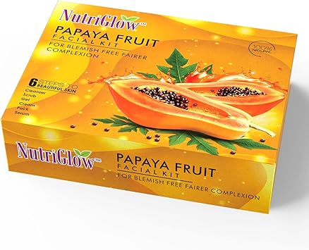 NUTRIGLOW مجموعة وجه نوتريغلو من البابايا لبشرة أكثر صفاءً خالية من العيوب بشرة مرطبة وأكثر إشراقًا مظهر منعش لجميع أنواع البشرة 260 جرام - Image 1