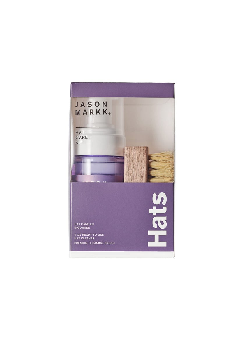 Jason Markk Hat Cleaner Care Kit 2Piece Set ReadyToUse Foam Hat Cleaner Delicates Brush Ideal for Cap and Headwear Cleaning Safe for Cotton Wool Felt Corduroy Polyester 4oz