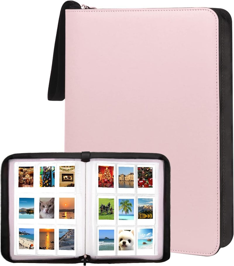 Veicevol 540 Pockets Photo Album for Fujifilm Instax Mini Camera, Leather Cover, Photo Album for Instax Mini 12 11 9 40 90 8 7 Evo LiPlay Instant Camera, 2x3 Photo Albums (Pink) - Image 1
