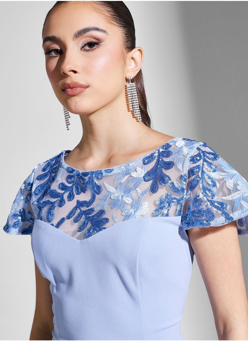Adrianna Papell - Floral Printed Tiered Dress - Image 1