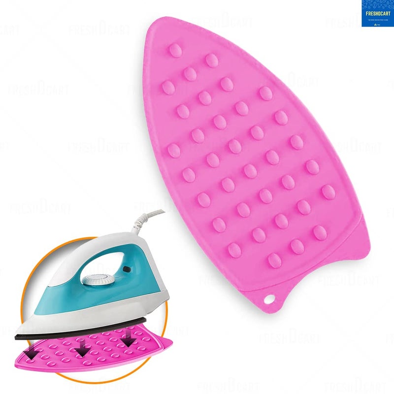 FreshDcart FreshDcart Silicone Iron Rest Pad Hot Mat Cover with Double Sided Heat Protection Ironing Mat Helpers and Ironing Rubber Insulation Boards for Iron Clothing Color May Vary - Image 2